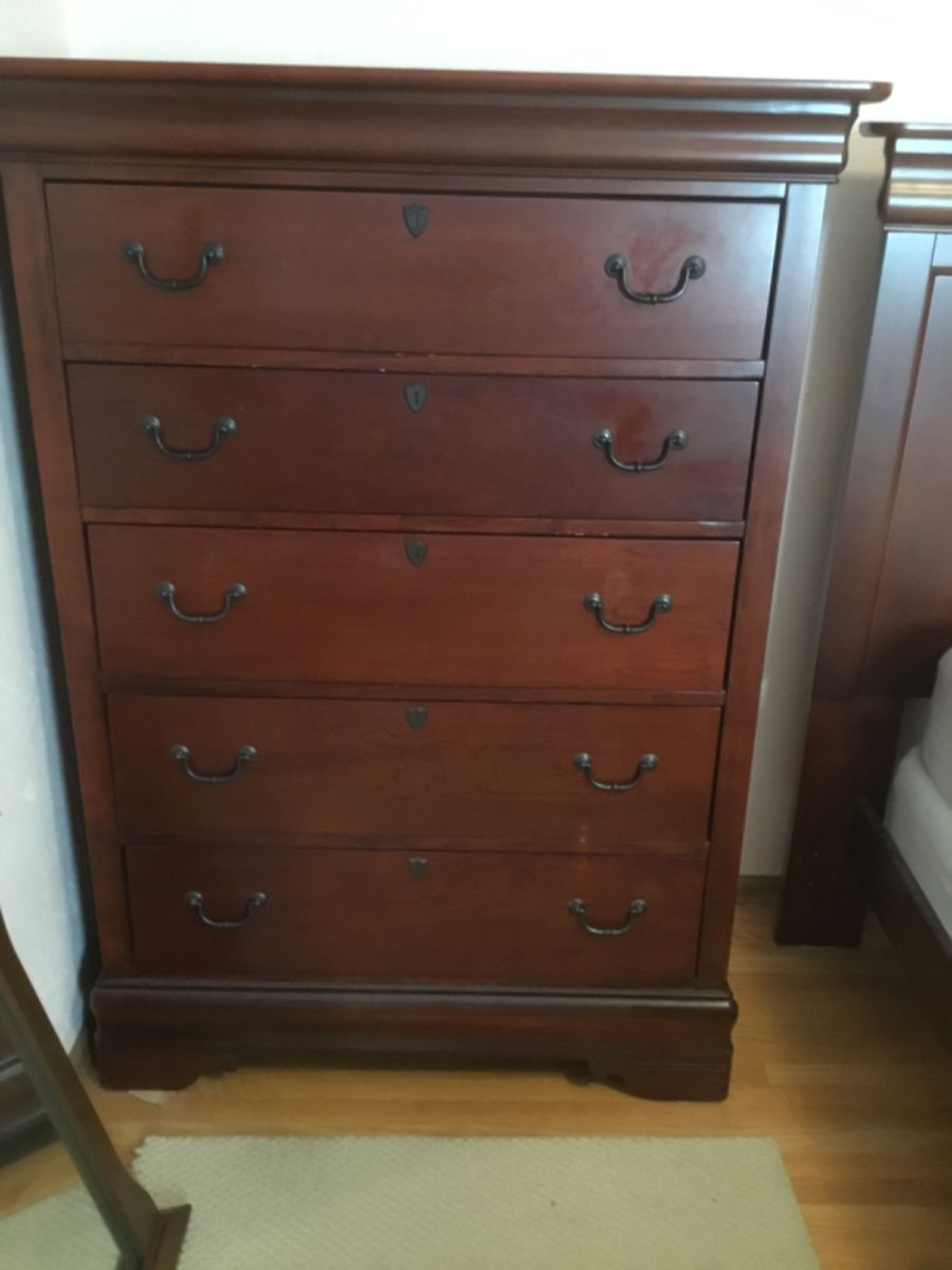 Broyhill, cherry wood. 40”W x19”D x 55”H