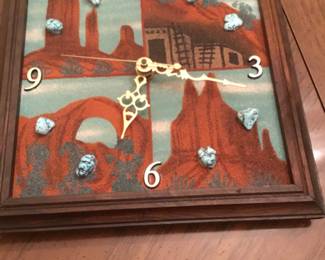 Native American Navajo sand painting clock