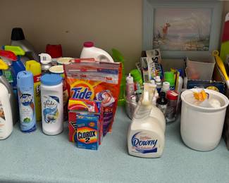 Full or half full cleaning supplies