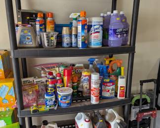Lots of cleaning supplies