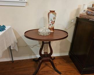 Vintage Mersman lyre oval table