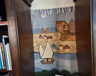 Egyptian pictorial Kilim rug