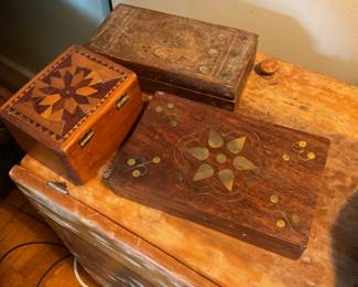 Vintage wooden boxes