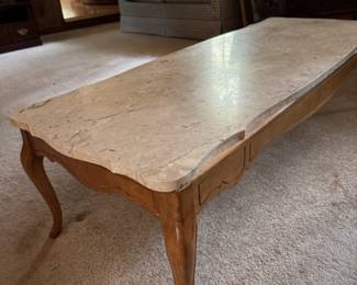Marble top coffee table