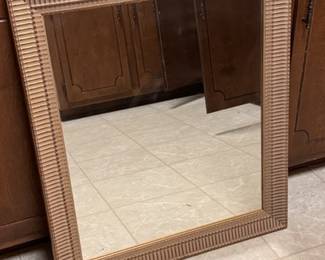 Brass framed mirror