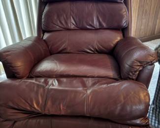 Lane red leather recliner/rocker