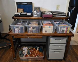CDs, DVDs, vinyl records, cassette tapes