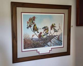 Evening Grosbeaks in Winter Owen Gromme print