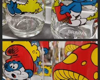 Lots of smurf glasses