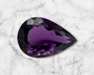 27.07 Carat Natural Brazilian Amethyst (Pear Cut)