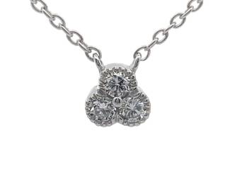 NEW! Diamond Triple Cluster Flower Necklace