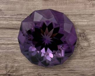 33.20 Carat Natural Amethyst (Round Concave Cut)