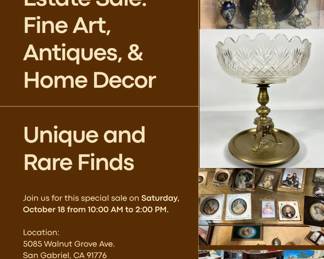 Flyer Elegant Estate Sale Art Antiques
