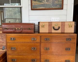 Vintage suitcases and Chest of Drawers