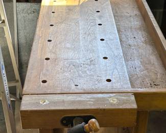 Wood work table