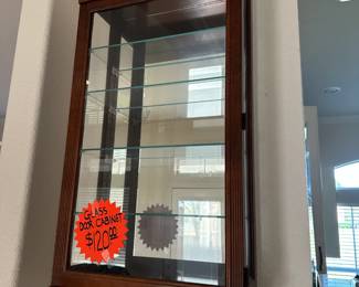 Nice Wood and Glass Wall Cabinet