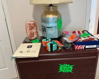 File Cabinet - Lamp - Weights