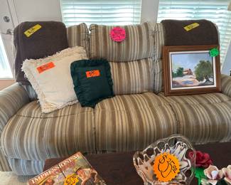 Double Reclining Sofa - Pillows