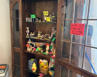 Wood and Glass Display Cabinet - All manner of Decor Items