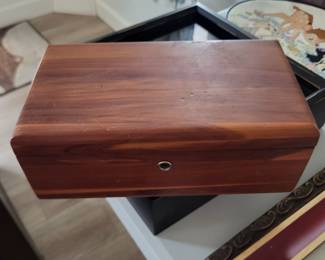 Vintage Cedar Keepsake Box