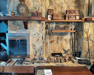 Guns, Knives, Swords, Clocks, Chests