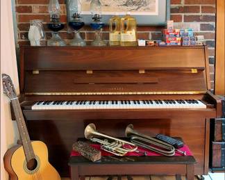 Pristine YAMAHA Piano, Guitar, Trumpets, Hohner Harmonicas, Oil Lamps