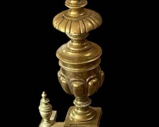 Lion Brass Andirons (pair available)