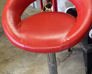 Fire Red Bar Stools (two are available) 