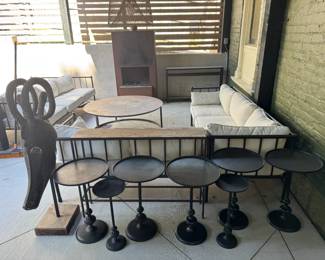 outdoor sofas and side tables. sofa tables