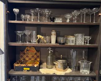 SO. MUCH. GLASSWARE. vintage, williams sanoma, CB2, crate and barrel