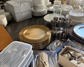 so much flatware and so much dishware
