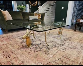 hollywood regency ibex coffee table.
