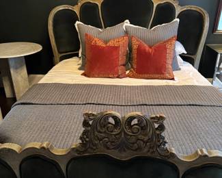 restored velvet queen bed