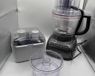 Lot #247 KitchenAid Grey Food Processor Model KFP1333QGO with Multiple Attachments and Control Settings