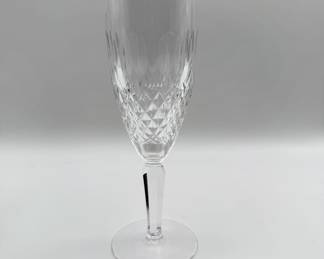 Lot #62 Set of Four Waterford "Colleen" Continental Cut Glass Champagne Flutes with Waterford Etching