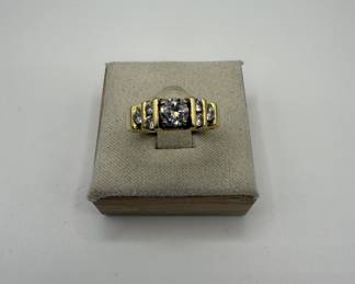 Lot #24 18k Gold and Diamond Ring