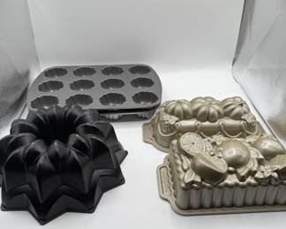 Lot #249 Collection of Specialty Bundt and Loaf Pans. Nordicware.