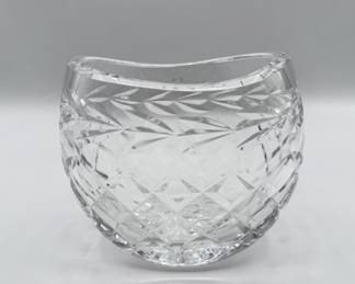 Lot #63 Clear Cut Crystal Waterford Bowls with Intricate Leaf and Diamond Pattern