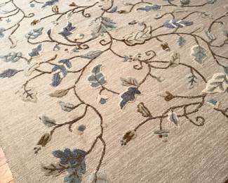 Lot #198 Martha Stewart Living Hand-Tufted Wool Area Rug with Floral Vine Design