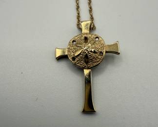 Lot #27 14k Vintage Gold Cross on Chain