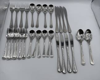 Lot #68 JA Henkels Stainless Steel Dinnerware Set with Forks, Knives, and Spoons