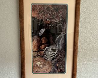 Lot #85 Set of Two by Robert L. Parker - Small Print on Canvas and a Lithograph