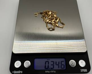 Lot #26 18k Gold Chain Necklace -.346 ozt 18โ Necklace
