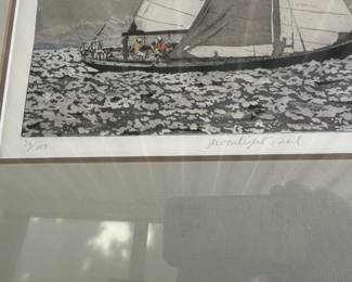 Books and Art 5 Moolight Sail watercolor
