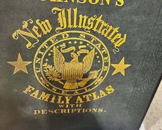C1860 Johnson’s Atlas Collectible / large 