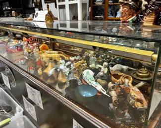 (2) 6’ matching Custom Display Cabinets 
Matches the 8’ Cabinet shown
These have 9 drawers in the back / super storage / Commercial / wood & glass