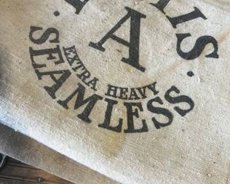 Cotton Duck Feed Bags w/lettering / many