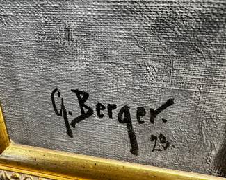 Documented Painting by G Berger 
Purchased in Germany long ago