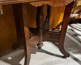 Eastlake Marble Top Lamp Table / Antique