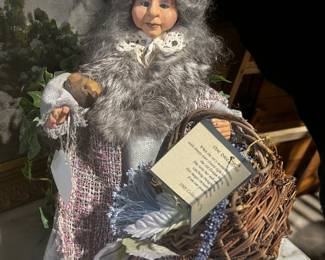 Doll paper mache / composite / granny